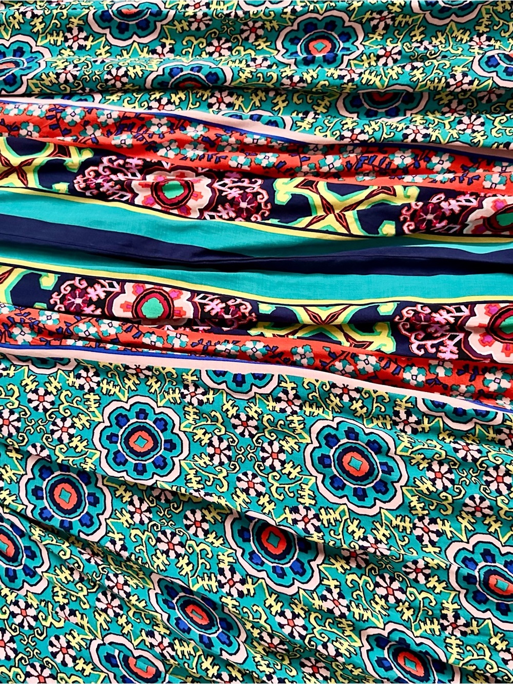 Anthropologie Green Floral Asymmetrical Maxi Dress - Picture 5 of 5